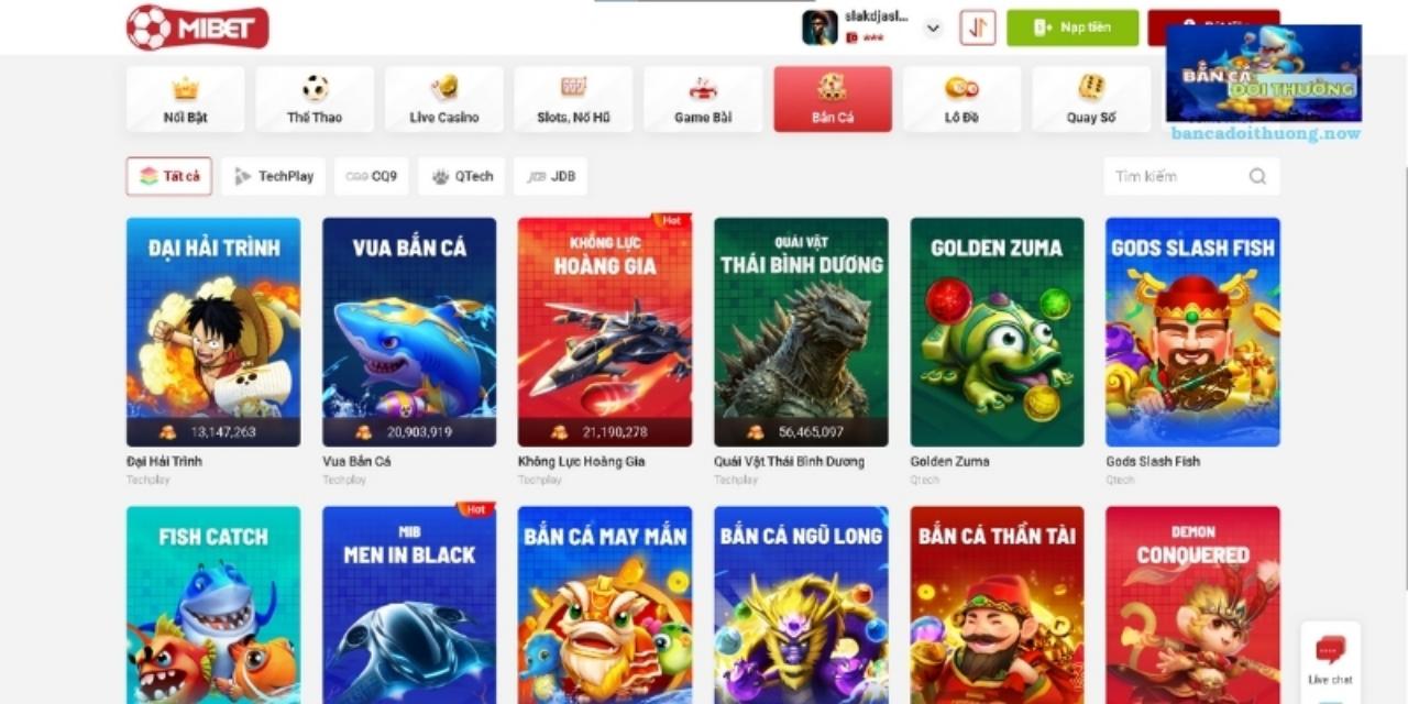 Chơi bắn cá đổi đời nhanh chóng cùng trang game bắn cá Mibet